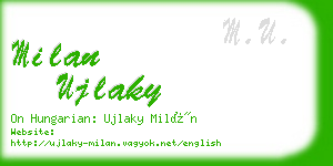 milan ujlaky business card